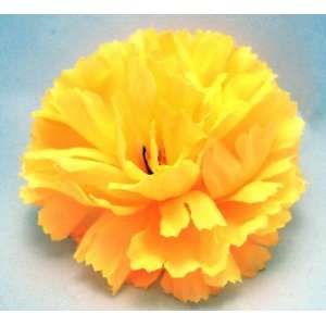    NEW Bright Yellow Carnation Hair Flower Clip, Limited. Beauty
