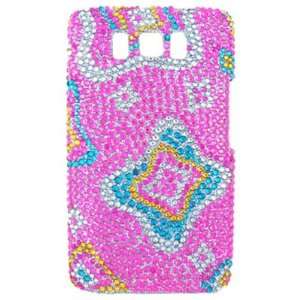 HTC HD2 FULL DIAMOND PROTECTOR CASE   HOT PINK AND BLUE 