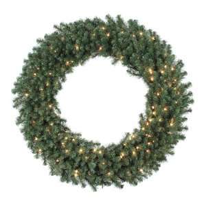  5 Pre Lit Douglas Fir Artificial Christmas Wreath   Clear 