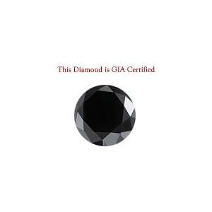   Cts AA of 7.35 mm Round Certified Natural Loose Black Diamond Jewelry