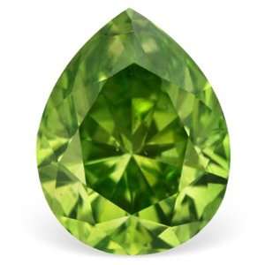   Ctw Pine Green Color Pear Cut Loose Real Diamond For Earring Jewelry
