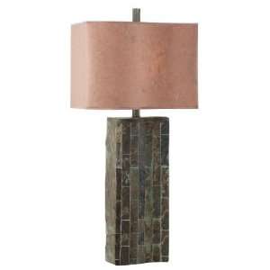  Kenroy Home Ripple Table Lamp in Natural Slate Finish 
