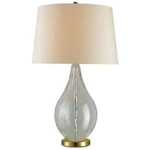  Currey and Company 6196 Skylar Table Lamp in Clear Crackle 