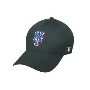 MLB YOUTH New York METS Alternate ALL Black Hat Cap Adjustable Velcro 