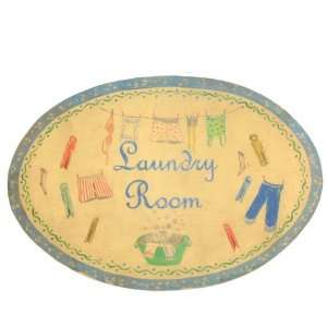  Blue Laundry Room Oval Art Plaque