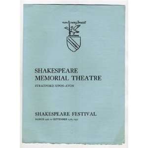  1937 Shakespeare Festival Program Merry Wives of Windsor 