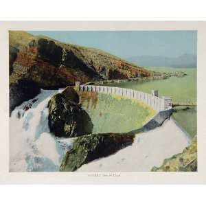  1943 Roosevelt Dam Salt River Lake Arizona Color Print 