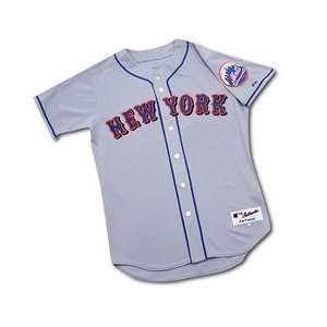  New York Mets Authentic Road Jersey   Grey 56: Sports 