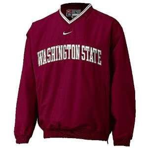 Washington State Cougars V Neck College Windshirt By Nike Team Sports 