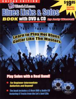 Watch and Learn BLUES LICKS & SOLOS Book 3 hour DVD + CD Learn to Play 