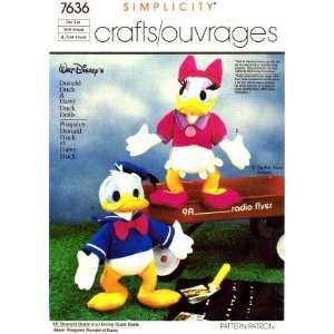   Crafts Sewing Pattern Donald Daisy Duck Dolls Arts, Crafts & Sewing