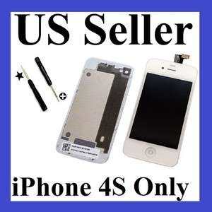 White Digitizer Glass + LCD + Home Button + Back Housing Kit for all 