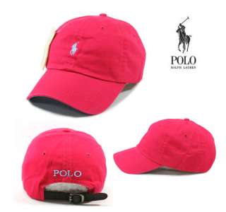   Casual Outdoor Hot Pink Cap with Small Light Blue Logo SP75  