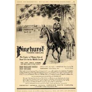  1911 Ad Pinehurst Luxury Golf Resort Horse Riding Hotel 