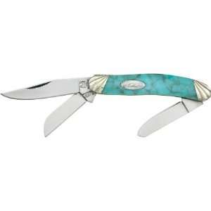 Rough Rider Knives 692 Imitation Turquoise Series   Sowbelly Stockman 