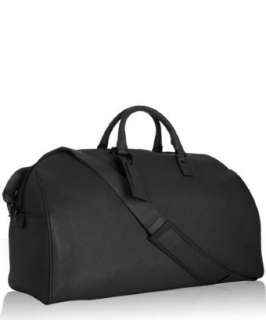 Ferragamo black textured leather duffel bag  