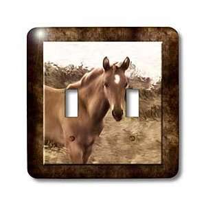 Doreen Erhardt Horses   The Stallion with Grunge Frame   Light Switch 