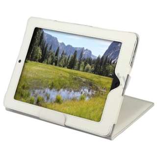 White Leather Flip Sleeve Case Cover stand for iPad 1  