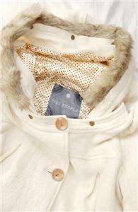 NEW AUTH $198 Free People Faux Fur Hooded Coat White M  