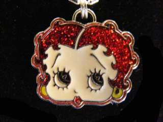Betty Boop head sexy RED hair chained necklace  