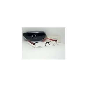   Exchange AX 121 DJ8 Black/Red Semi Rim Eyeglasses 52mm: Health