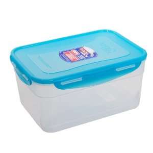 Lock&Lock Blue Lid Rectangular Nestable Style Container with Hook, 4.4 