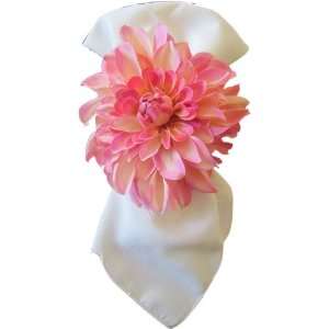   Decorative Flower 6 diam. pink napkin rings set of 4: Home & Kitchen