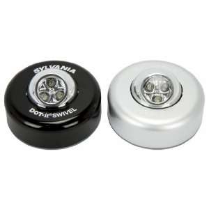  LED Battery Operated Swivel Puck Light, Silver: Home 