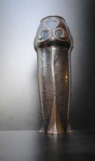 Vintage 1910 Hand Hammered Copper Art Nouveau Vase made by designer 