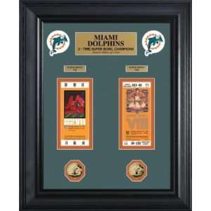 Miami Dolphins Super Bowl Ticket and Game Coin Collection 