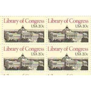 Library of Congress Set of 4 x 20 Cent US Postage Stamps 