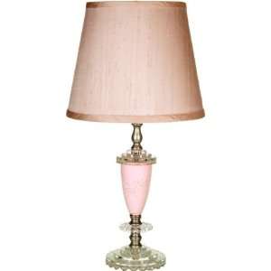  small pink rose lamp pink silk shade: Home Improvement