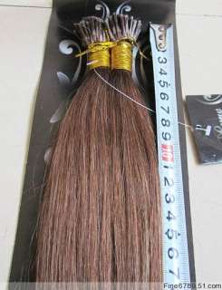 22 Human Hair Extensions Stick Tip 100S 1g/S Brown #8  