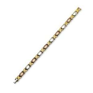  Stainless Steel, Rose & Gold Color Fancy Bracelet Jewelry