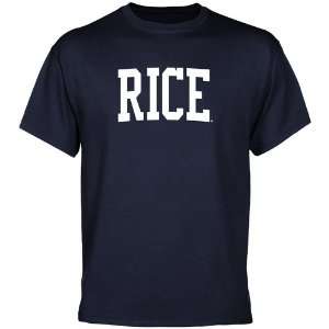  NCAA Rice Owls Basic Arch T Shirt   Navy Blue: Sports 