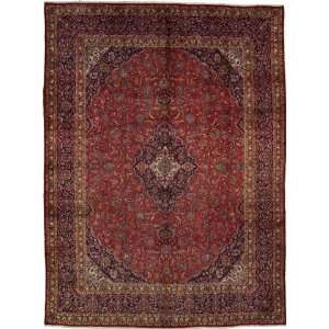   1210 Red Persian Hand Knotted Wool Mashad Rug Furniture & Decor
