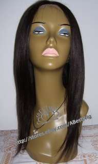 16 100% Remy Human Hair Full Lace Wig. Silky Straight  