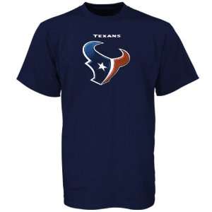  Houston Texans Navy Logo Tech T shirt: Sports & Outdoors