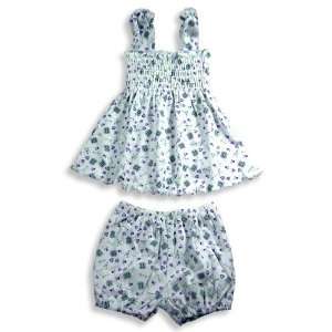   Infant Girls Sleeveless Dress Set, White, Purple (Size 12Months): Baby