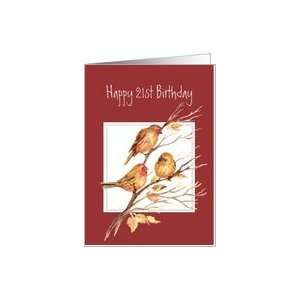  Humor   Happy 21st Birthday Sparrows Card: Toys & Games