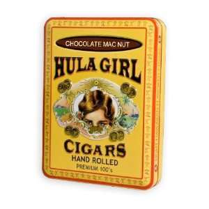    Hula Girl Chocolate Mac Nut Small Cigar Tin 