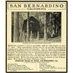  1908 Ad San Bernadino California Chamber Commerce 