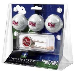   Amherst Minutemen UMass NCAA 3 Ball Gift Pack & Cap Tool Sports