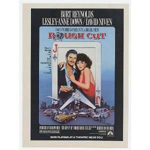  1980 Burt Reynolds Rough Cut Movie Promo Print Ad (Movie 