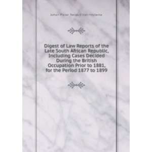  Digest of Law Reports of the Late South African Republic 