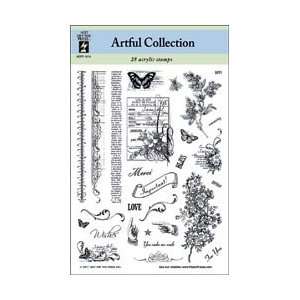  New   Hot Off The Press Acrylic Stamps 6X8 Sheet   Artful 