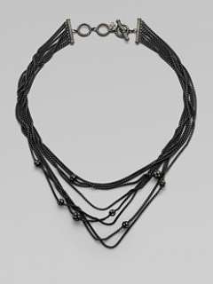 David Yurman   Diamond & Sterling Silver Multi Chain Necklace
