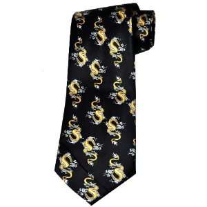  Chinese Silk Black Dragon Tie, #5 