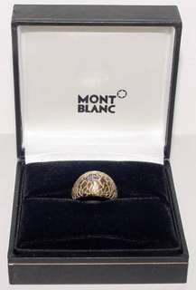 MONTBLANC 18K Gold Snake Estate Ring Diamond 7.5 RARE  