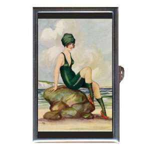  Sexy 1919 French Beach Pin Up Coin, Mint or Pill Box Made 